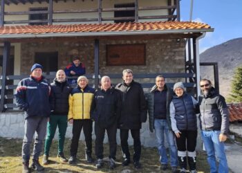 Ο Αντιπεριφερειάρχης Καστοριάς  Δημήτρης Σαββόπουλος στο Μπούρινο