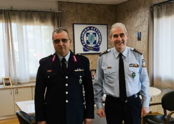 Εθιμοτυπική επίσκεψη του Διοικητή της Σχολής Αστυφυλάκων Ελληνικής Αστυνομίαςστον Γενικό Περιφερειακό Αστυνομικό Διευθυντή Δυτικής Μακεδονίας.στον Γενικό Περιφερειακό Αστυνομικό Διευθυντή Δυτικής Μακεδονίας