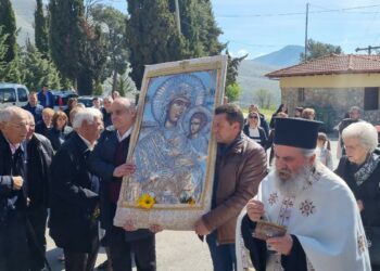 Σιάτιστα: Η Εικόνα της Παναγίας επιστρέφει στο Μοναστήρι Μικροκάστρου.  Βίντεο
