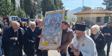 Σιάτιστα: Η Εικόνα της Παναγίας επιστρέφει στο Μοναστήρι Μικροκάστρου.  Βίντεο