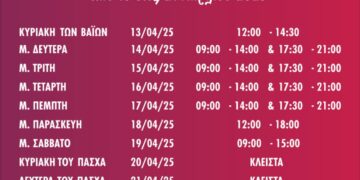 Το εορταστικό ωράριο του Εμπορικού Συλλόγου Σιάτιστας