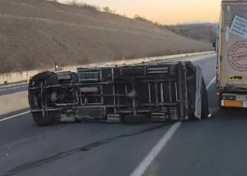 Τροχαίο στην Εγνατία στο ύψος της Σιάτιστας.  Φωτογραφίες