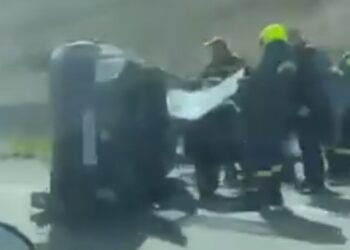 Σοβαρό τροχαίο τώρα στην Εγνατία στον κλάδο προς Γρεβενά.  Βίντεο