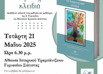 Παρουσίαση του βιβλίου «Λογοτεχνικά κλειδιά» την Τετάρτη 21 Μαΐου στη Σιάτιστα
