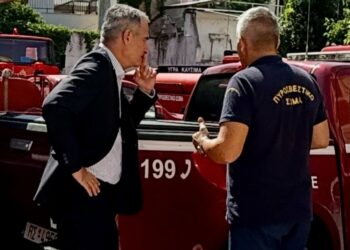 Στην Πυροσβεστική Διοίκηση και στην ΕΜΟΔΕ ο Βουλευτής ΠΕ Κοζάνης, Στάθης Κωνσταντινίδης