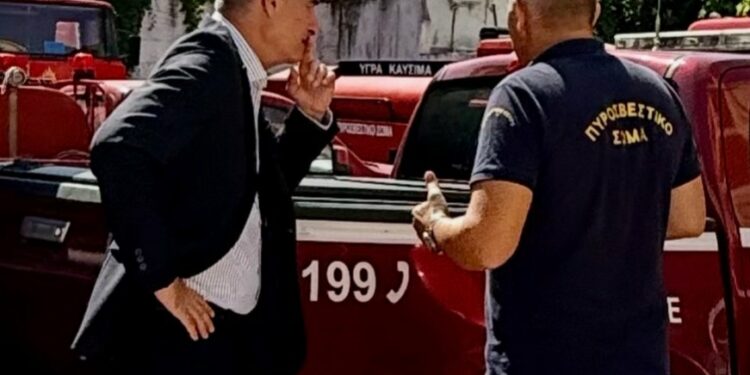 Στην Πυροσβεστική Διοίκηση και στην ΕΜΟΔΕ ο Βουλευτής ΠΕ Κοζάνης, Στάθης Κωνσταντινίδης
