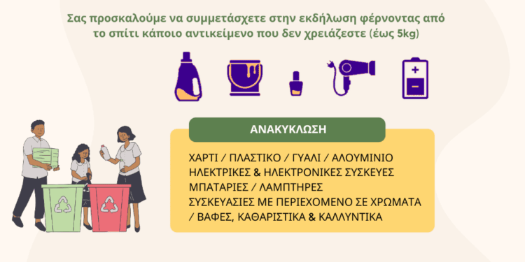 ΔΙΑΔΥΜΑ: Εκδήλωση στο Δρέπανο για την Επαναχρησιμοποίηση και Ανακύκλωση στην πράξη