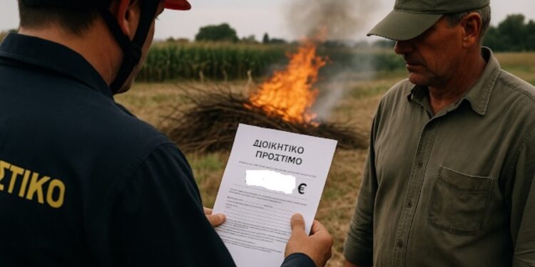 Μικρόκαστρο: 930 ευρώ πρόστιμο για καύση υπολειμμάτων