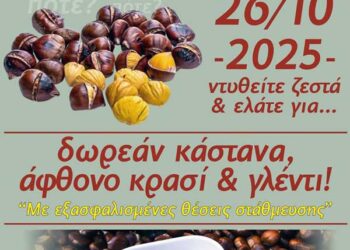 Καστανογιορτή στη Δαμασκηνιά Βοΐου την Κυριακή 26 Οκτωβρίου