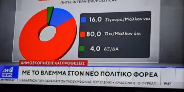 Δημοσκόπηση Interview: Στο 31,5% η ΝΔ, προβάδισμα 16,2 μονάδων -16% λέει «ναι» σε νέο κόμμα Τσίπρα