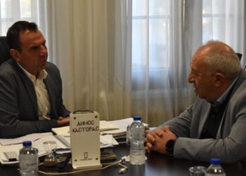 Συνάντηση εργασίας του Δημάρχου Καστοριάς, Γιάννη Κορεντσίδη με τον Διοικητή της ΕΥΔΑΜ, Πελοπίδα Καλλίρη