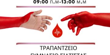 Αιμοδοτικός Σύλλογος Σιάτιστας: Εθελοντική Αιμοδοσία την Κυριακή 14 Δεκεμβρίου 2025