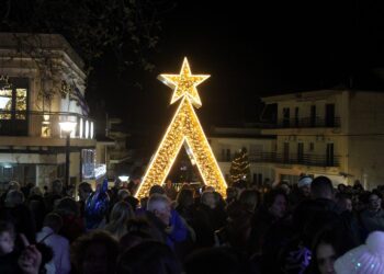 Τα Σέρβια άναψαν το χριστουγεννιάτικο δέντρο τους