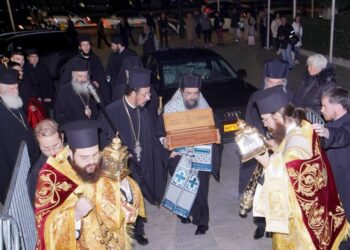 Τὸ Ἱερὸ Λείψανο τῆς Ὁσίας Σοφίας της ἐν Κλεισούρᾳ στὰ Τρίκαλα, στὴν Ἀθήνα, στὸν Πειραιᾶ καὶ στὴ Ναύπακτο