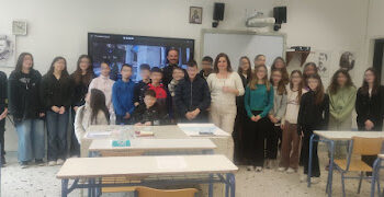 Ο πρωταθλητής Δημήτρης Σελέτης εμπνέει τους μαθητές του Γυμνασίου Σιάτιστας