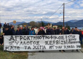 Παράσταση διαμαρτυρίας κτηνοτρόφων στη γέφυρα Σερβίων – Ζητούν άρση της καραντίνας