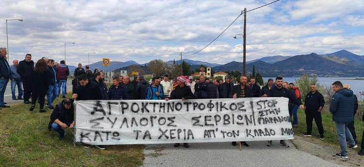 Παράσταση διαμαρτυρίας κτηνοτρόφων στη γέφυρα Σερβίων – Ζητούν άρση της καραντίνας