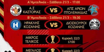 Δήμος Βοΐου: Final Four Εφήβων στο Δ.Α.Κ. Σιάτιστας