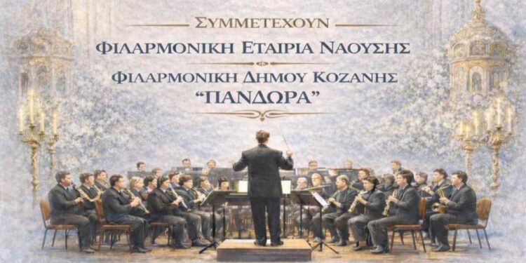 Συμμετοχή της Φιλαρμονικής του Δήμου Κοζάνης «Πανδώρα», σε συναυλία που θα γίνει στη Νάουσα την Κυριακή 29 Μαρτίου 2026