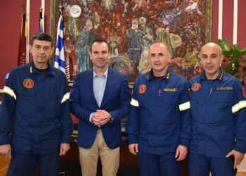 Επίσκεψη του νέου Γενικού Επιθεωρητή Πυροσβεστικού Σώματος Βορείου Ελλάδος στον Δήμαρχο Καστοριάς