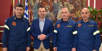 Επίσκεψη του νέου Γενικού Επιθεωρητή Πυροσβεστικού Σώματος Βορείου Ελλάδος στον Δήμαρχο Καστοριάς
