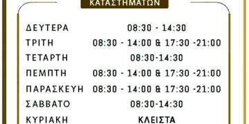 Γρεβενά: Σε ισχύ το θερινό ωράριο λειτουργίας των καταστημάτων της πόλης