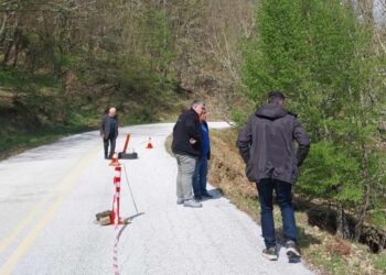 Αυτοψία στον Δίλοφο Βοΐου: Άμεση ανάγκη αποκατάστασης λόγω επικινδυνότητας της δημοτικής οδού