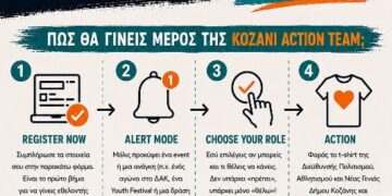 Δήμος Κοζάνης: Δημιουργία Μητρώου Εθελοντών «Kozani Action Team» – Γίνε η «ενέργεια» της πόλης μας!