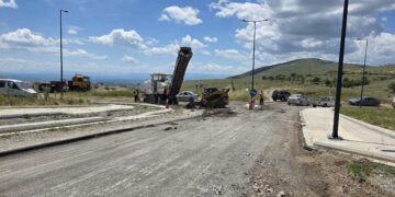 Σιάτιστα: Προχωρούν με ταχύτητα τα έργα ασφαλτόστρωσης στη Βόρεια είσοδο