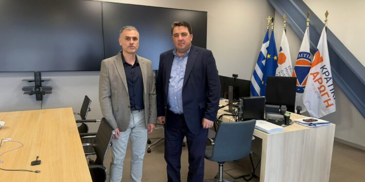 Λάζαρος Γκερεχτές: Συναντηση με τον Γενικό Γραμματέα Αποκατάστασης Φυσικών Καταστροφών και Κρατικής Αρωγής  Πέτρο Καμπούρη