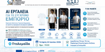 AI Εργαλεία για το Σύγχρονο Εμπόριο»: Πρακτικό σεμινάριο Τεχνητής Νοημοσύνης στην Πτολεμαΐδα από το ΕΒΕ Κοζάνης