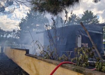 Φωτιά στην αυλή της “Κιβωτού” στον Άργιλο – Κάηκε ολοσχερώς το ξύλινο εργαστήριο – Βίντεο