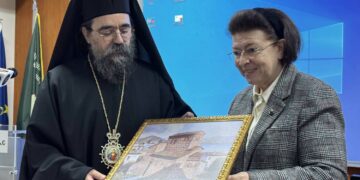 Η Υπουργός Πολιτισμού Λίνα Μενδώνη στην Καστοριά
