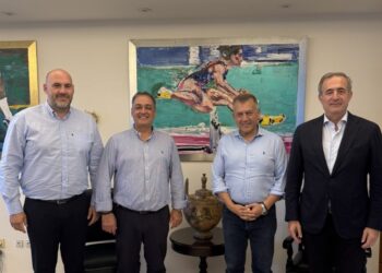 Ο Δήμαρχος Κοζάνης Γιάννης Κοκκαλιάρης στη Γενική Γραμματεία Αθλητισμού για το ταρτάν του ΔΑΚ