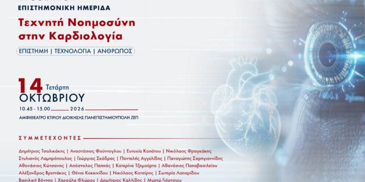 Η Τεχνητή Νοημοσύνη στην Καρδιολογία στο επίκεντρο επιστημονικής ημερίδας στο Πανεπιστήμιο Δυτικής Μακεδονίας
