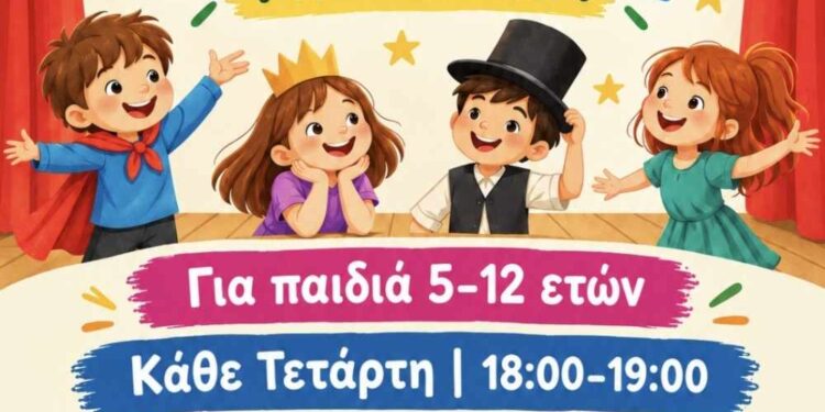 Δήμος Βοΐου: Θεατρικό εργαστήρι για παιδιά στη Νεάπολη